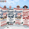America 250 Freedom Feels Like Summer - Personalized Beach Towel