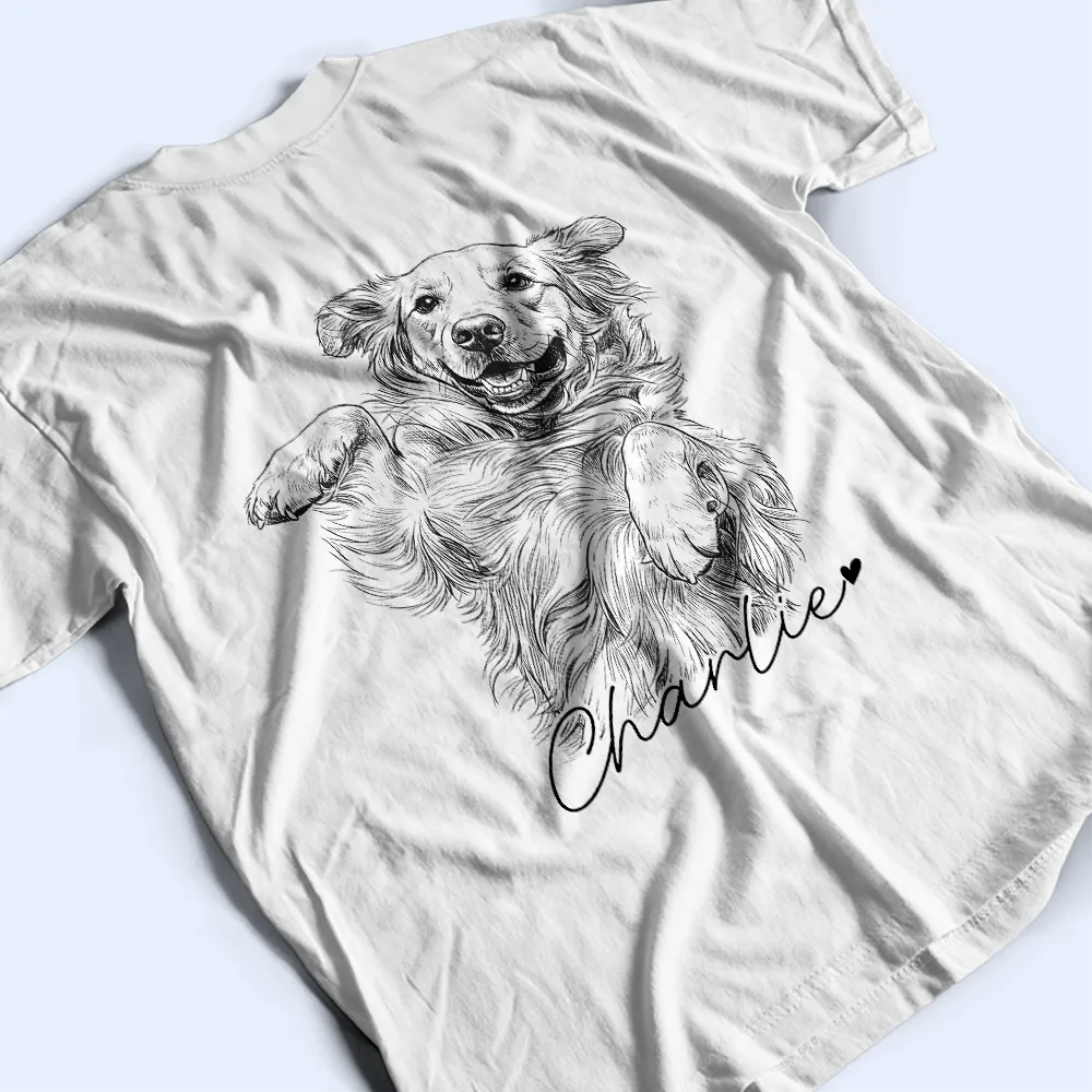 Custom Photo Pencil Sketch Forever In My Heart Memorial - Personalized T Shirt