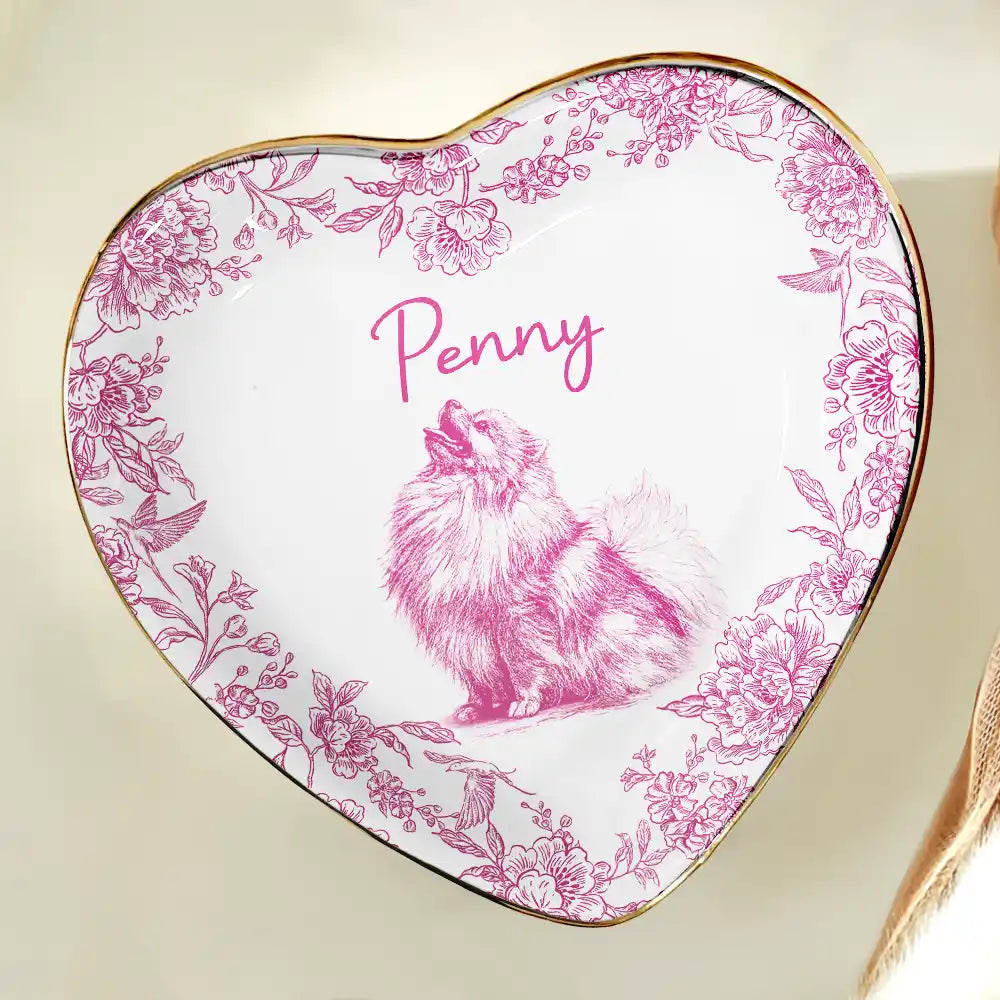 Custom Photo Pencil Sketch Pet Photo - Personalized Ring Dish