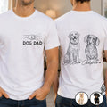 Custom Photo Pencil Sketch Pet Dad Lovely Portrait - Personalized T Shirt