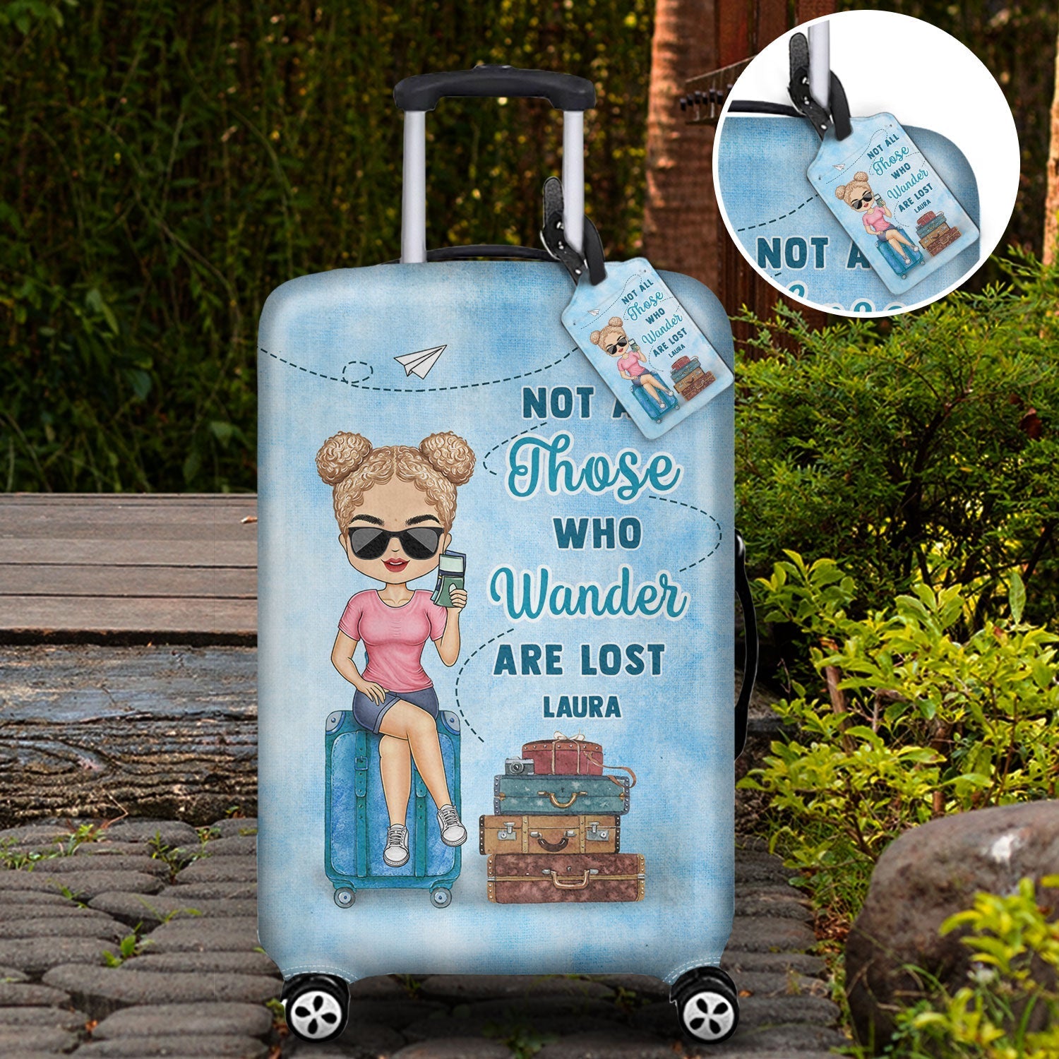 It's On My List - Gift For Traveling Lovers, Vacation Lovers, Travelers, Him, Her - Personalized Combo Luggage Cover And Luggage Tag