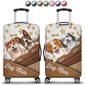 Dog Curve Heart Travel Lovers - Personalized Luggage Cover