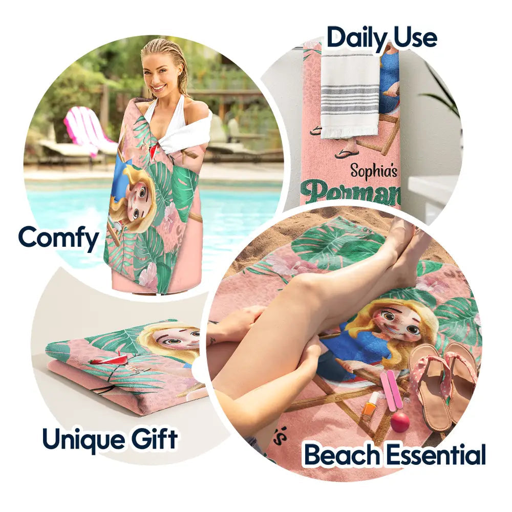 Retirement Plan Permanent Vacation - Personalized Beach Towel